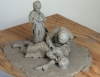 Clay maquette, 1/5 size