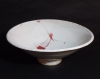 Large White and Red Bowl Side View